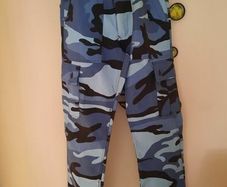 Blue Camouflage Cargo Trousers /New