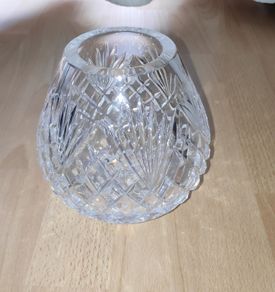 Tyrone Crystal  diamond pattern Vase H 15 cm
