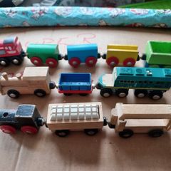 Kids wooden train set