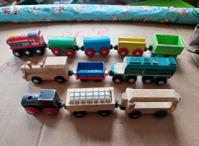 Kids wooden train set