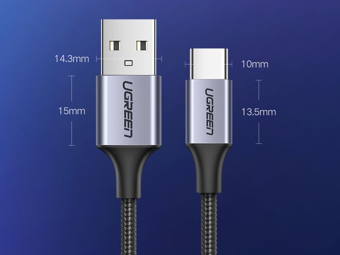 Ugreen 3M USB-C Fast Charging QC 3.0/2.0 & Data Sync Nylon Braided Cable (Brand New/Warranty)