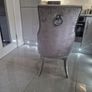 6 x dining chairs grey velvet Image 3