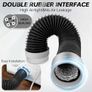 5FT Dryer Vent Hose 4 Inch, 6-Layer Heavy Duty Aluminum Flexible Dryer Duct with Rubber Seal Connectors, Easy-Install Heat Resistant Dryer Exhaust Hose for Tight Spaces, Universal Dryer Hose Vent Kit Image 5