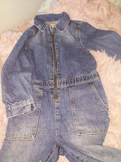 Girls denim jumpsuit