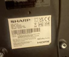 32" Sharp TV -cracked screen