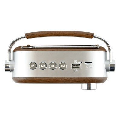 2 Band 'Vintage' Rechargeable Portable Radio USB