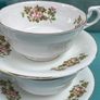 4 Bone China Soup Bowls With Matching Saucers Image 6