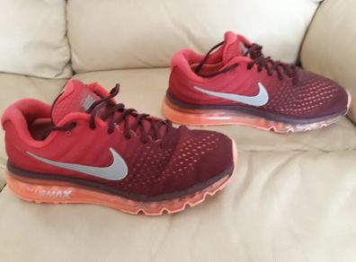 Nike Air Max 2017 Size UK-8/EUR-42.5 849559-601 Night Maroon/Gym Red-White-2016