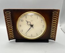Smiths Dark Wooden ART DECO Mantle Clock - Vintage - Not Working