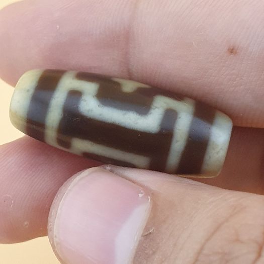 Vintage Lot of 3 Himalayan Tibetan Agate Dzi Beads Amulets