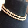 Vintage Faux pearl double strand choker Necklace Image 3