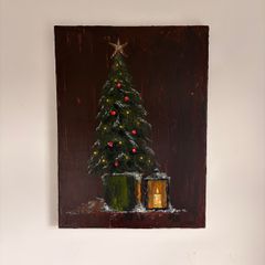 Christmas theme 2026 acrylic canvas painting