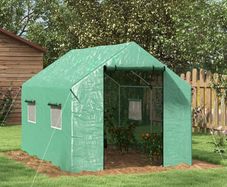 Polyethylene Walk-in Polytunnel Greenhouse, 2 x 3(m), Green