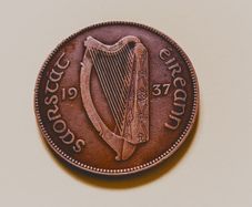 1937 Saorstat Eireann Penny