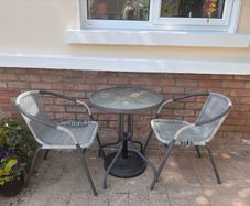 Free used bistro table and chairs