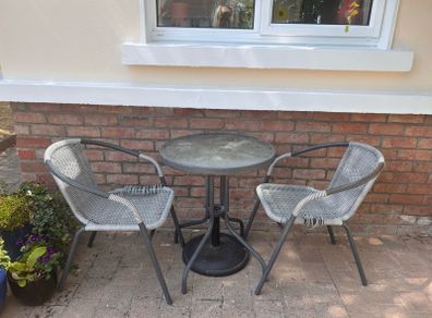 Free used bistro table and chairs