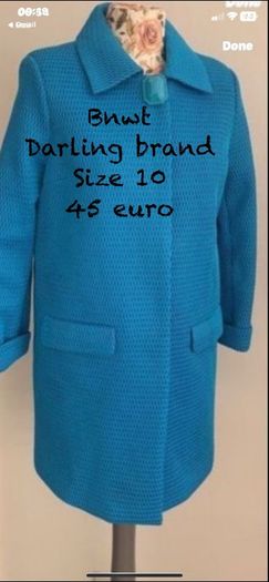 coat  bnwt occasion coat size small  Darling brand