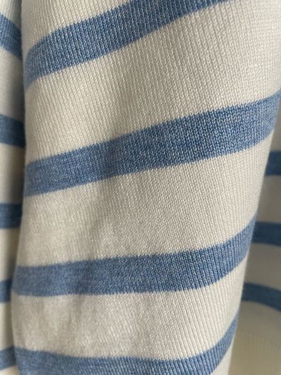 Ladies blue stripe crewneck plus size New