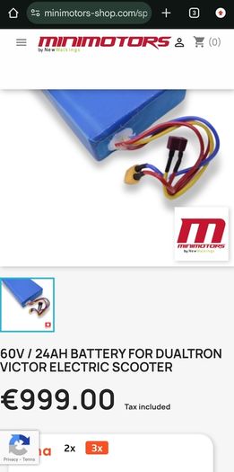 dualtron battery minimotors genuine