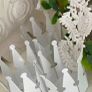 ShabbyChic Set of 3 Crowns Tealight Candle Holders and a Wreath with Lace Image 2