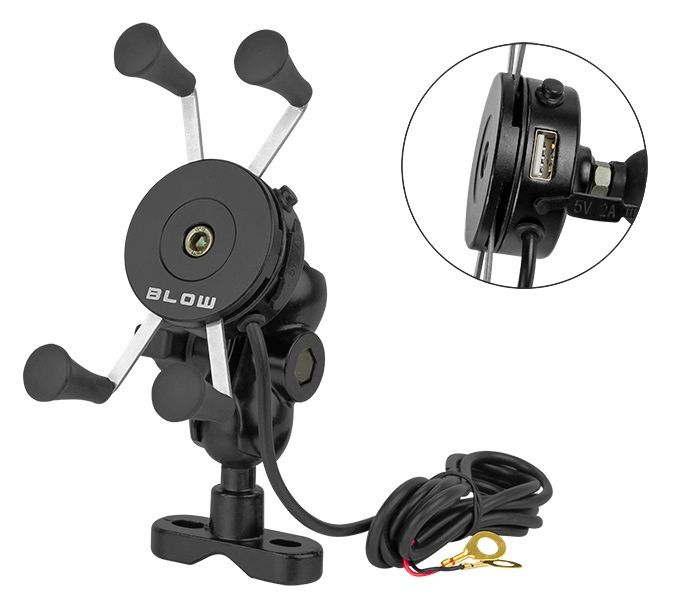 New Bike Motorbike Bicycle Scooter USB Cable Phone Handle Holder Mount # 1563