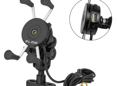 New Bike Motorbike Bicycle Scooter USB Cable Phone Handle Holder Mount # 1563