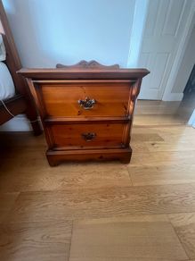 Pair solid antique pine lockers