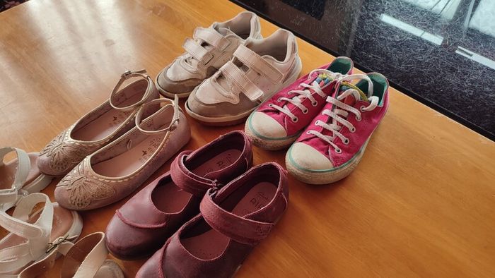 Kids Girls Shoes Bundle EU 32 UK 13 7 Years Converse, Clarks, Next, Primark