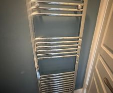 chrome heated towel rail