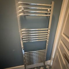 chrome heated towel rail
