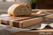Handmade Smaller Edge-Grain Chopping Board - Maple, Walnut and Cherry Hardwoods