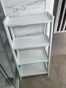 White shelving unit