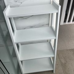 White shelving unit