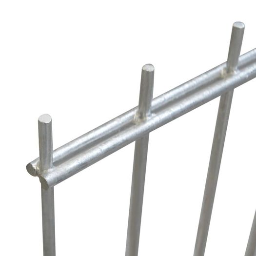 2D Garden Fence Panels 2.008x1.03 m 4 m (Total Length) Silver
