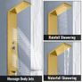5 in 1 Shower Tower Panel Stainless Steel Wall Mounted Panel Rainfall Massage Jets Waterfall Bathroom Shower Tower (FREE SHIPPING) Image 4