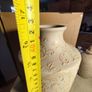 Beige Patterned Swirl large vase. Image 2