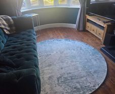 Rug, Green Silver Circular rug