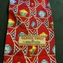 Vintage Silk Tie Vase Motif Image 3