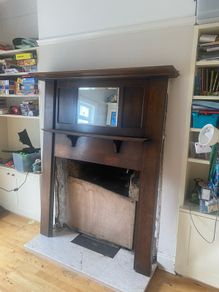 Art deco fire place surround wood