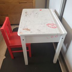Childrens desk and chair