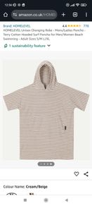 Poncho towel surfing beach organic cotton