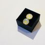 Yellow, pink, white and Green glass cufflinks Image 2