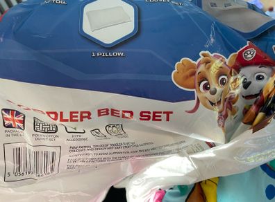 paw patrol toddler duvet set