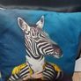 unique framed print with matching pillow cover Animal Zebra Gentleman Image 4