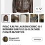 Ralph Lauren Iconic G-1 Bomb Leather Jacket Image 9