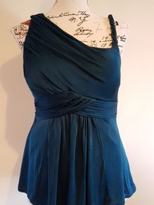 Size 12 Principles Petite Teal Top
