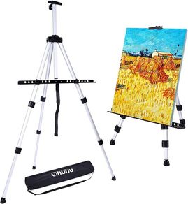 66"/167cm Easel Stand Tabletop and Floor Art Easel, from 21" to 66" Height Adjustable Picture/Poster/a2 a3 a4 Canvas Display Stand with Carry Bag