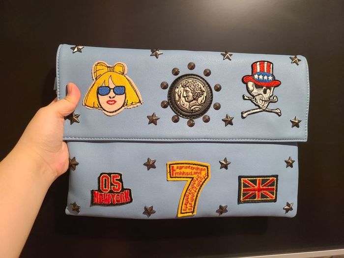 Blue Funky Clutch Bag