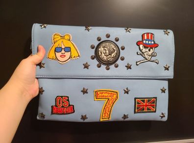 Blue Funky Clutch Bag