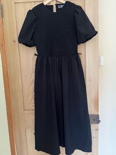 Penneys puff sleeve black midi dress